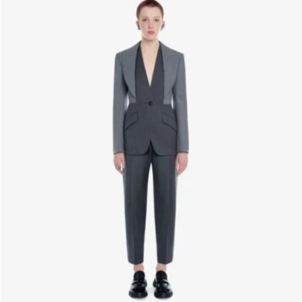 Alexander McQueen Women's Trompe L'œil Cavalry Twill Jacket - US 4